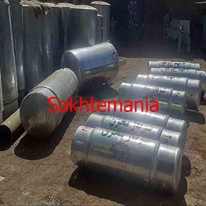 منبع دوجداره (منبع آب‌گرم موتورخانه)  گالوانیزه با ضخامت ورق 3×5