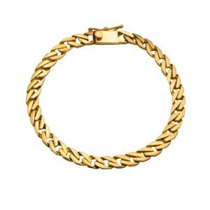 دستبند طلا 18 عیار مردانه گالری رحمانی مدل کارتیه تخت C06 