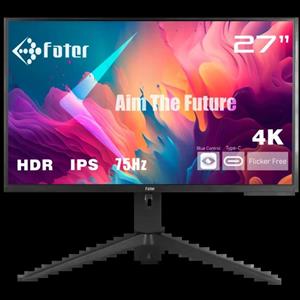 مانیتور سفید گیمینگ 4K فاطر مدل F27-04KW2 سایز 27 اینچ