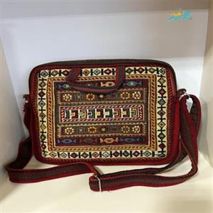 کیف دوشی کوچک تمام گلیمی پشم کرک مرینوس دستبافت سیرجان