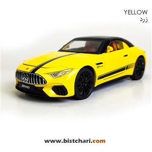 ماکت ماشین مرسدس بنز  Mercedes-Benz مدل AMG SL63 رنگ زرد