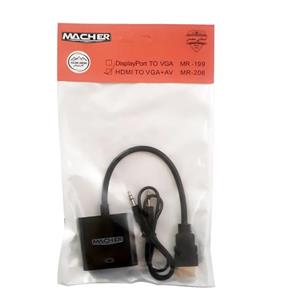 کابل تبدیل HDMI به VGA مچر Macher مدل MR-206 متراژ 20 سانتی متر