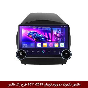 مانیتور دایموند 2K ولوم‌دار هیوندای توسان IX35 مدل 2015-2011  طرح راک باکس 10 و 11 اینچ [سیمکارت خور]