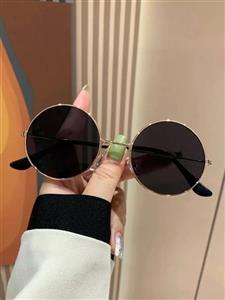 عینک آفتابی گرد مشکی مردانه زنانه کد 32