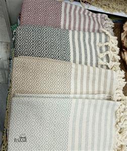 شال مبل و روتختی طرحدار کتان ترک