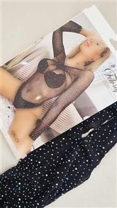 بادی فیشنت ریز نگین دار رنگ مشکی کد 22