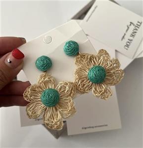 گوشواره حصیری گل