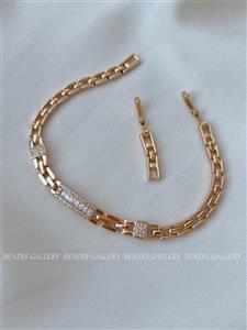 دستبند نگیندار طلایی برند ژوپینگ