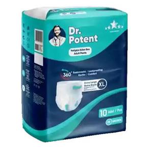 Dr.potent پوشک شورتی بزرگسال دکتر پوتنت سایز ایکس لارج بسته 10 عددی