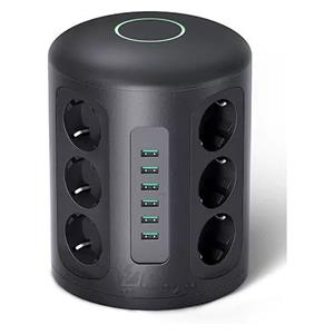 چندراهی برق ایستاده 12 سوکت با USB و USB-C هایفری Hifree سه راهی برق