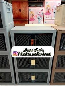 کابینت تاشو پلاستیکی/ ۳ طبقه
