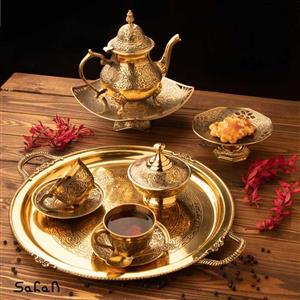 ست چای خوری برنجی آنتیک کد 505