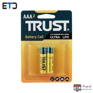 باتری نیم قلمی کارتی دوتایی مدل ULTRA LIFE تراست TRUST