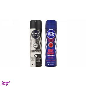 پک اسپری مردانه نیوآ (Nivea) مدل Invisible و Dry Impact Plus بسته دو عددی