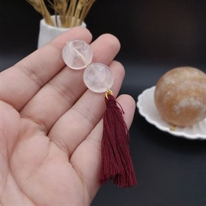 جفت سکه عشق رزکوارتز اصل معدنی کد 9330