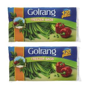 کیسه فریزر گلرنگ مدل برگ دو بسته 120 عددی