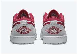 کتونی ایر جردن 1 لُو (Air Jordan 1 Low) سفید طوسی قرمز