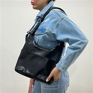 کیف شل بزرگ چرمی زنانه کد 1256