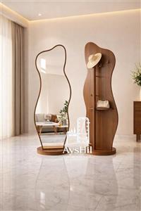 آینه قدی رگال چوبی چرخشی مدل ناروین