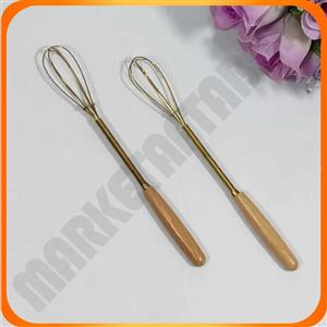 همزن طلایی فنری 20-47 دسته چوبی
