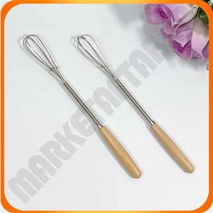 همزن استیل فنری 19-47 دسته چوبی