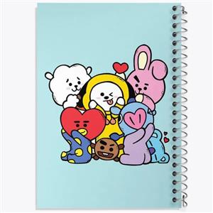 دفتر طراحی 50 برگ خندالو طرح BT21