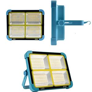 پروژکتور خورشیدی شارژی 100W مدل KM-730 با قابلیت دسترسی به باتری