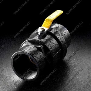 شیر توپی پلیمری 1 اینچ ویسپار دسته فلزی 