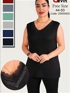 تاپ یقه هفت زنانه نگین دار
