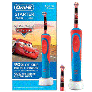 مسواک برقی کودک اورال-بی مدل Cars Starter Pack