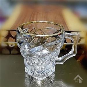 فنجان چای‌خوری مدل بوگاتی لب‌طلا