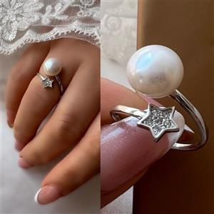 انگشتر نقره زنانه ستاره 
