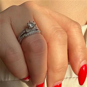 حلقه و پشت حلقه نقره مرسده
