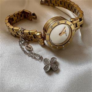 آویزساعت نقره شبدر 