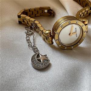 آویزساعت نقره ماه و ستاره 