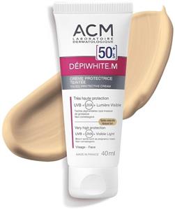 کرم ضدآفتاب ضدلک رنگی ای سی ام مدل دپی وایت ACM Laboratoire Dépiwhite.M Protective Cream SPF50  40ml