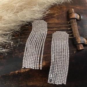 گوشواره تمام نگین مربعی