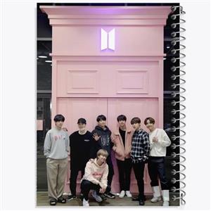 دفتر زبان دو خط 50 برگ خندالو طرح بی تی اس (BTS)