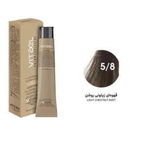 رنگ مو ویتاال (vitael) شماره 5.8 قهوه ای زیتونی روشن حجم 100 میلی‌لیتر
