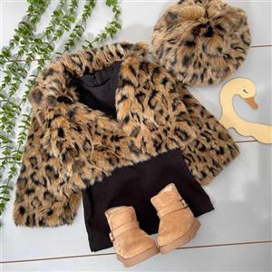 سارافن دخترانه همراه با کت خز و کلاه