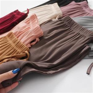 شلوار راحتی قواره بزرگ Bershka | رنگ خاکی/شلوار خانگی شیک در 8 رنگ متنوع