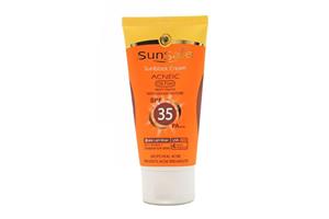 کرم ضد آفتاب آنتی آکنه سان سیف spf35 رنگی