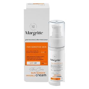 کرم ضد آفتاب بدون رنگ مارگریت SPF 30 مدل 03 مناسب پوست های حساس حجم 50 میلیلیتر
