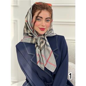 روسری نخ لمه شاین طرح باربری کد 3891