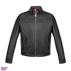 کت پسرانه نوین چرم مدل هایکا کد MNT5756 رنگ مشکی