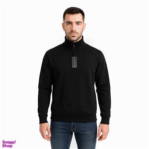 سویشرت نیم زیپ مردانه به رسم کد 80030 رنگ ذغالی