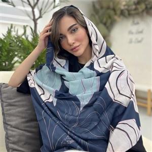 شال نخی بهاره 01400 طرح آبی