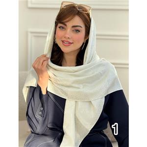 روسری ابریشم ژاکارد استخونی کد 3770