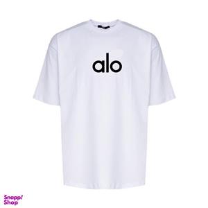 تیشرت لانگ کد TL44 طرح alo رنگ سفید