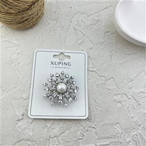 گل سینه زنانه ژوپینگ مدل برف جواهری کد G4182